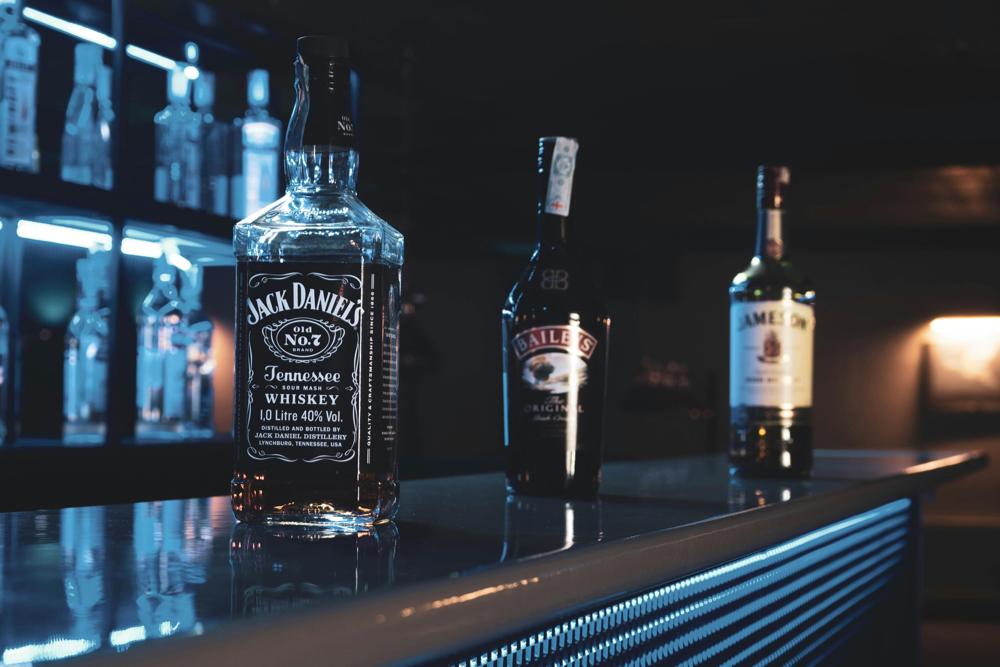 Whisky bottles
